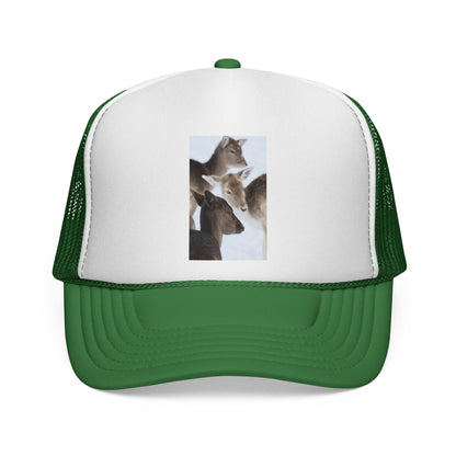 Trucker Cap — Wild Deer Family Photo Print Hat