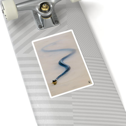 Blue Viper Snake Kiss-Cut Sticker — Realistic Serpent Decorative Decal