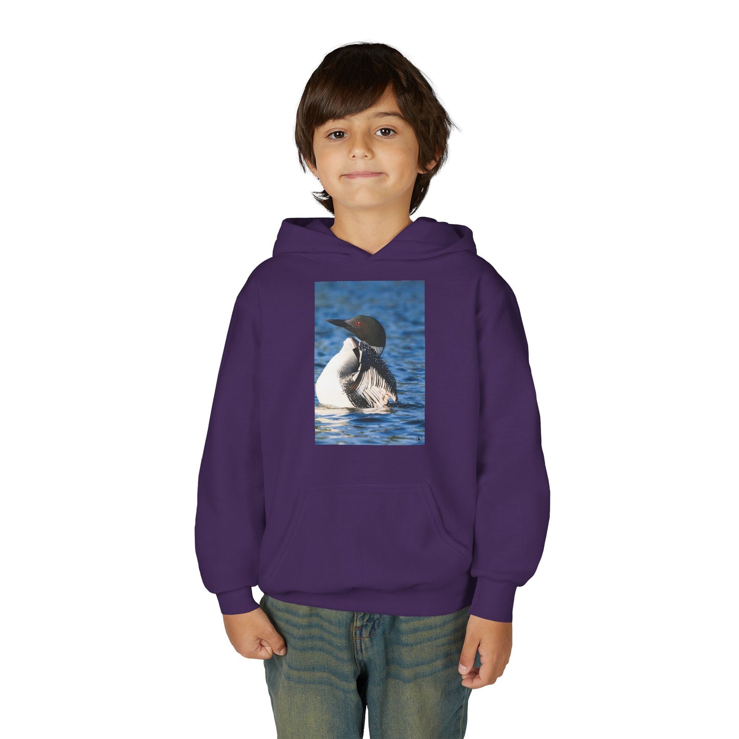 Youth Hoodie with Common Loon Photo – Nature-Lover Kids Pullover