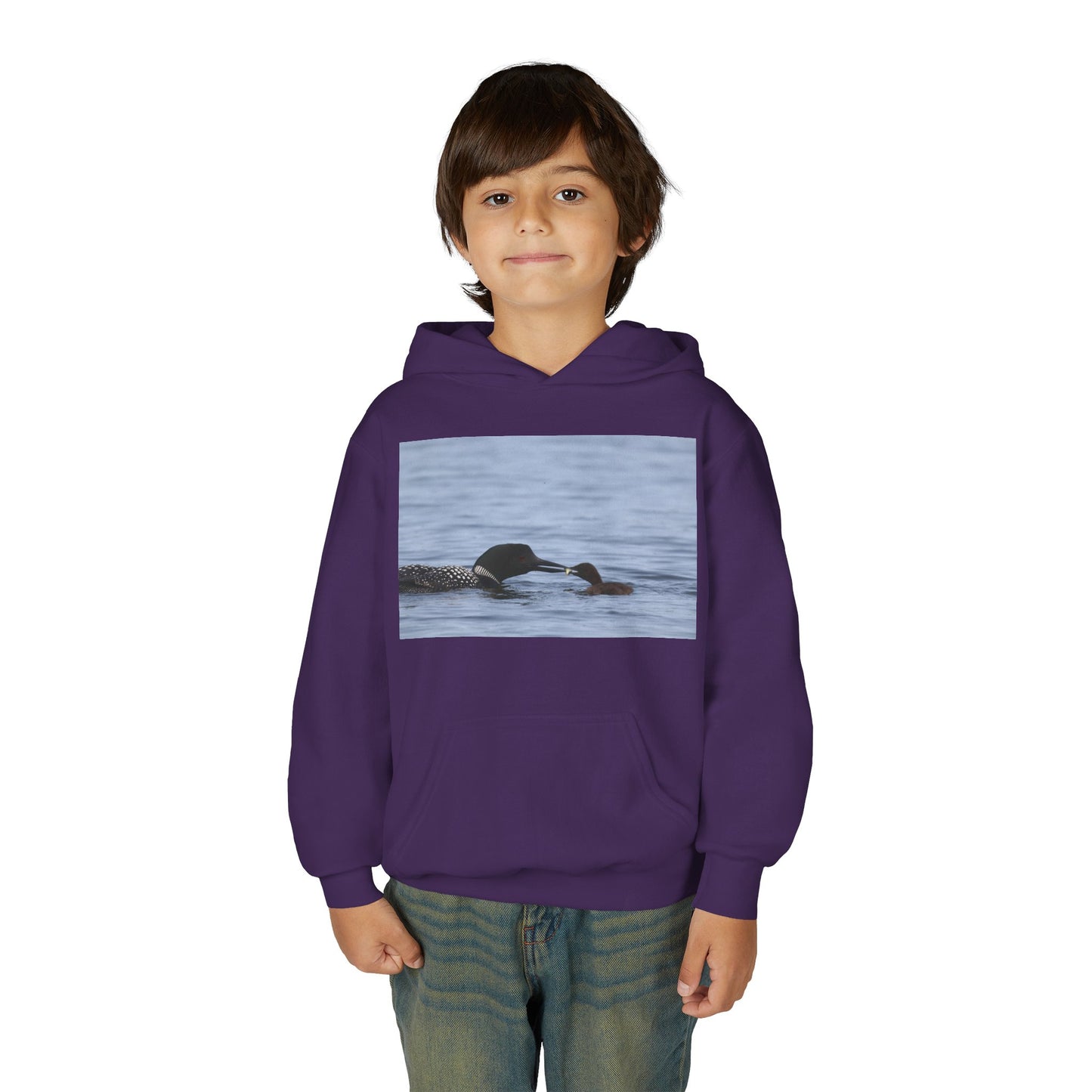 Youth Hoodie with Swimming Otters Photo – Cute River Otter Kids Sweatshirt