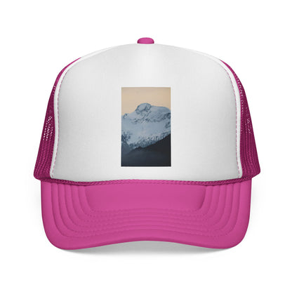 Mountain Sunrise Trucker Cap — Vintage Snow Peak Patch Hat