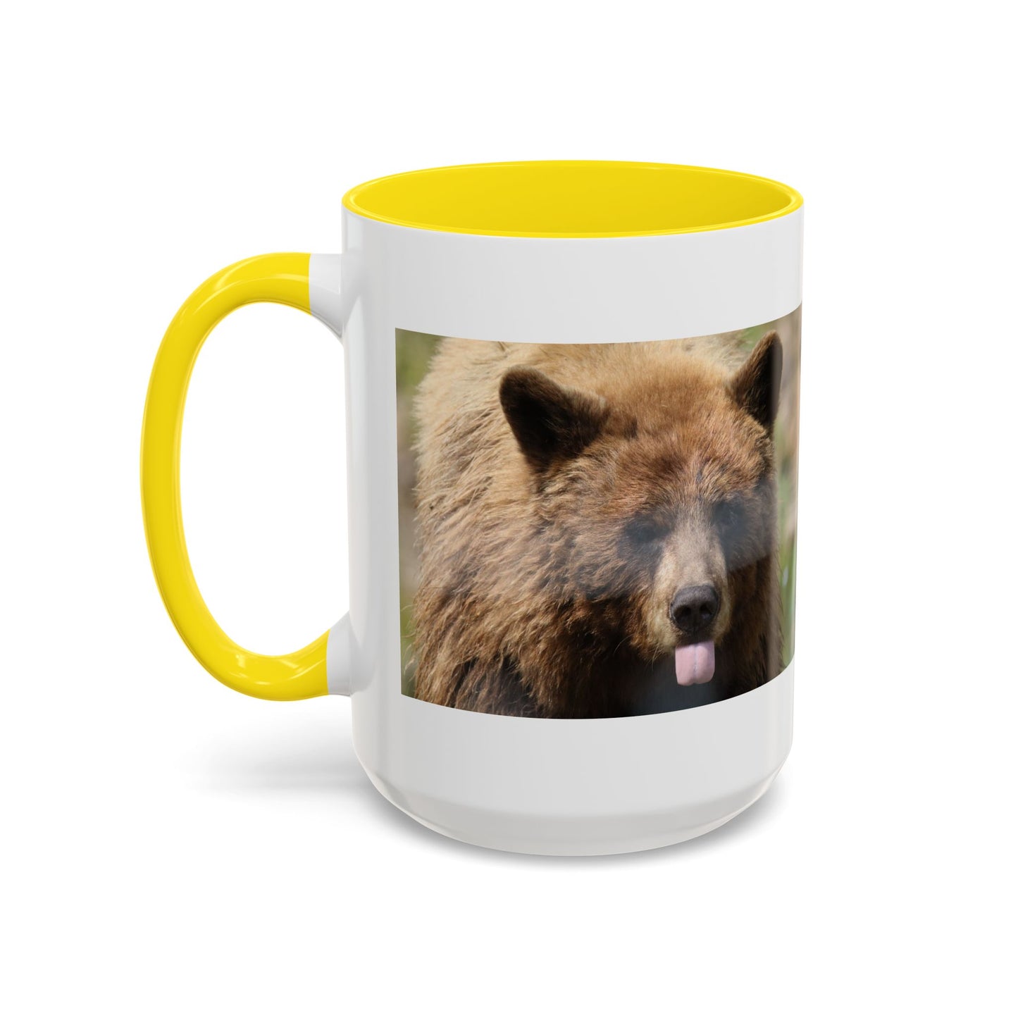 Funny Brown Bear Photo Accent Coffee Mug (11/15 oz)