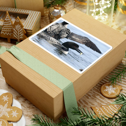 Common Loon Kiss-Cut Sticker — Realistic Waterfowl Photo Decal for Laptops, Water Bottles & Nature Lovers