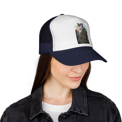 Trucker Hat with Owl Photo — Outdoor Nature Cap for Bird Lovers