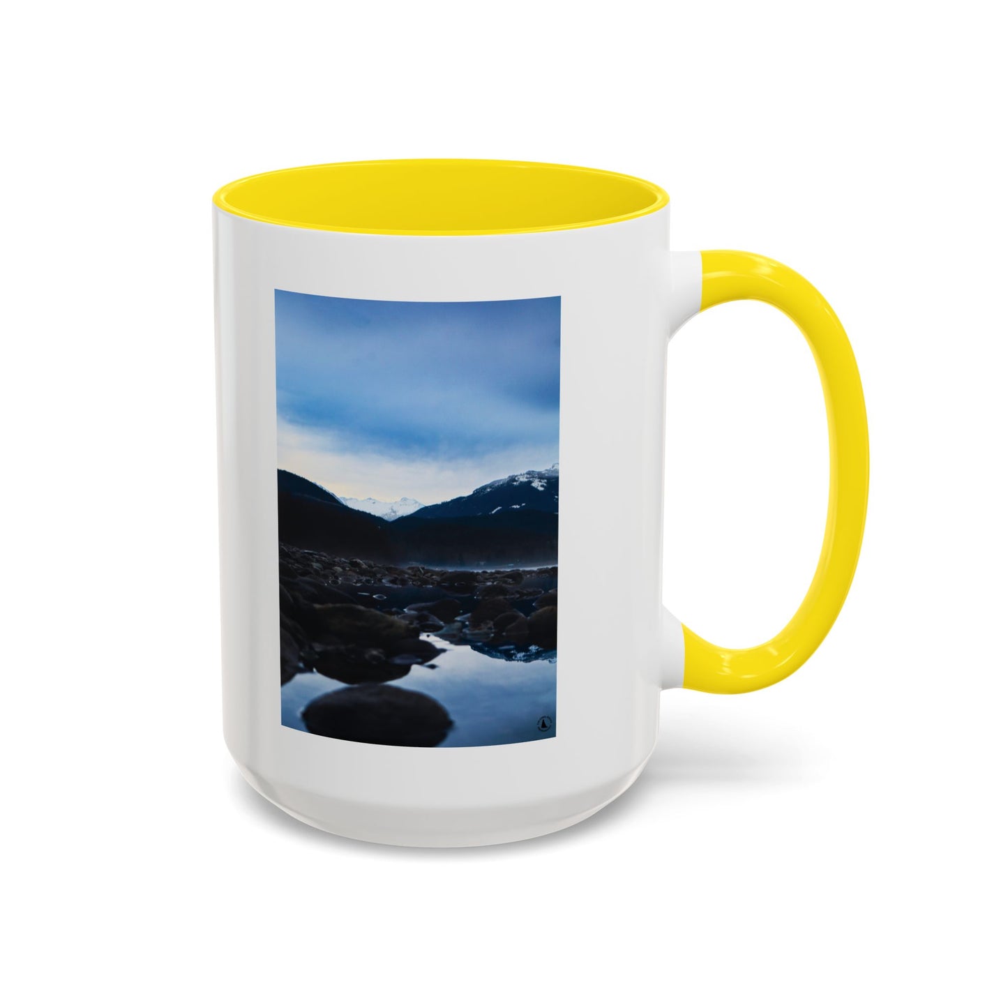 Mountain Lake Accent Coffee Mug — Scenic Wilderness Photo Travel Gift (11/15oz)