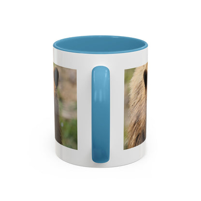 Funny Brown Bear Photo Accent Coffee Mug (11/15 oz)