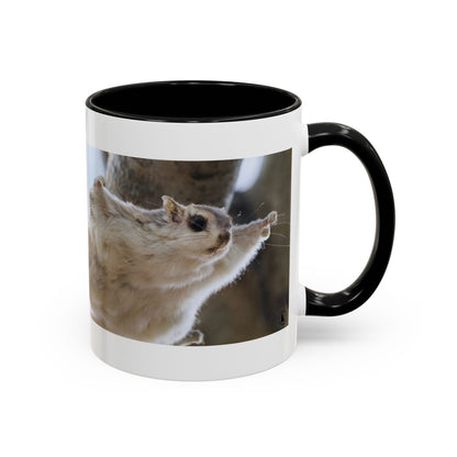 Flying Squirrel Accent Coffee Mug — Cute Wildlife Photo Mug (11/15oz)