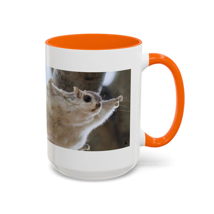 Flying Squirrel Accent Coffee Mug — Cute Wildlife Photo Mug (11/15oz)