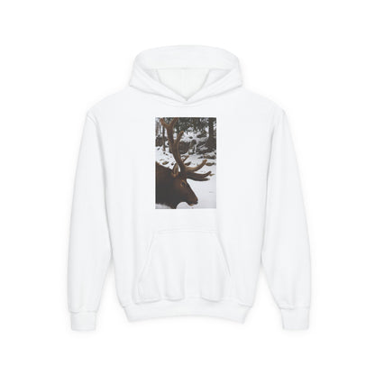 Moose Portrait Hoodie | Youth Hooded Sweatshirt