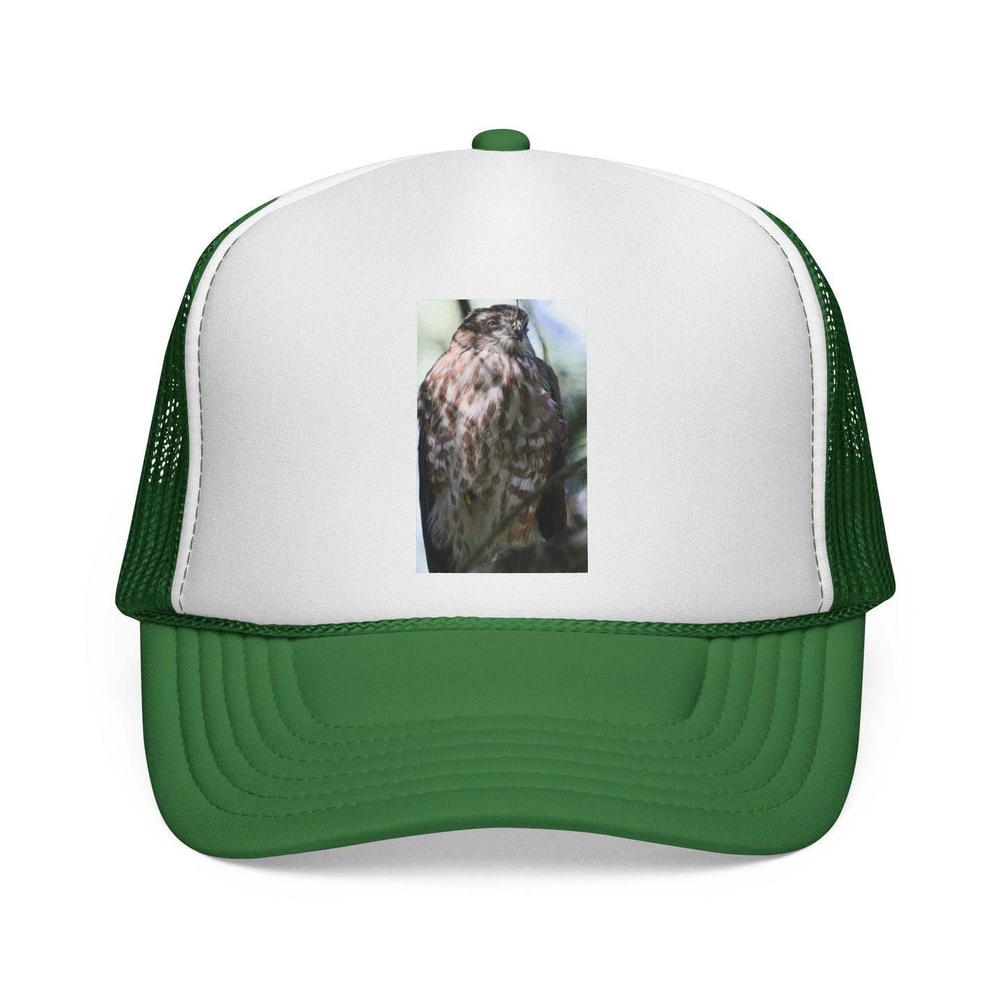Trucker Hat with Owl Photo — Outdoor Nature Cap for Bird Lovers