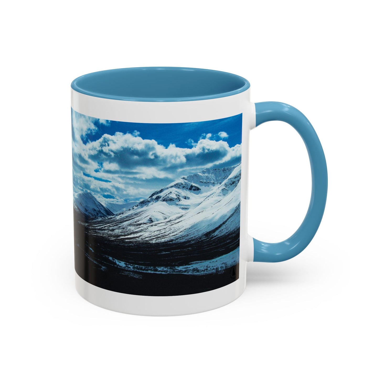 Mountain Landscape Accent Coffee Mug - Snowy Peaks Scenic 11/15oz
