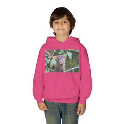 Otter Portrait Youth Hoodie — Cute Nature Animal Sweatshirt for Kids