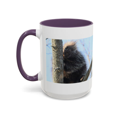 Porcupine Photo Accent Coffee Mug — Wildlife Nature Lover Gift (11/15oz)