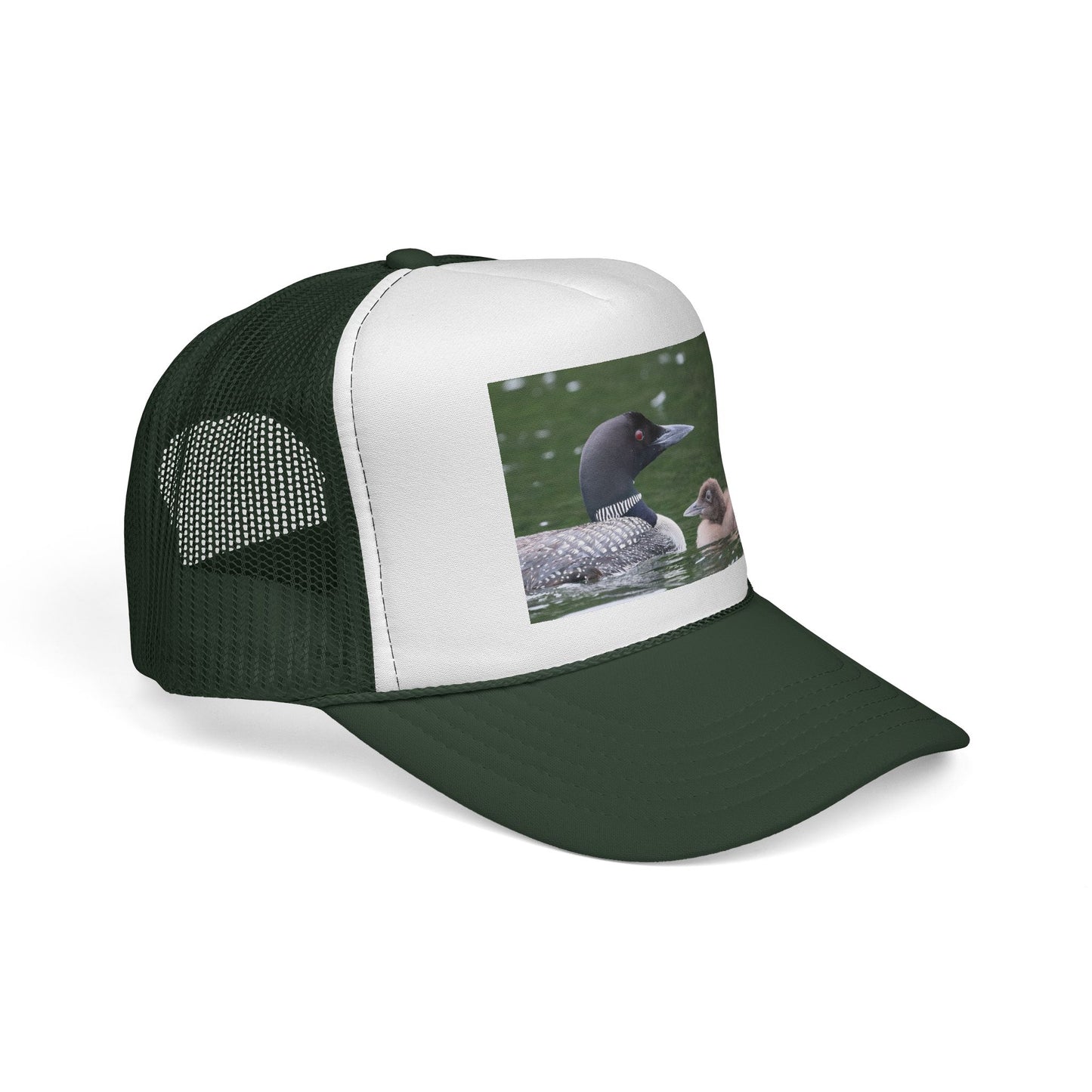 Loon & Chick Trucker Hat — Wildlife Nature Cap for Bird Lovers