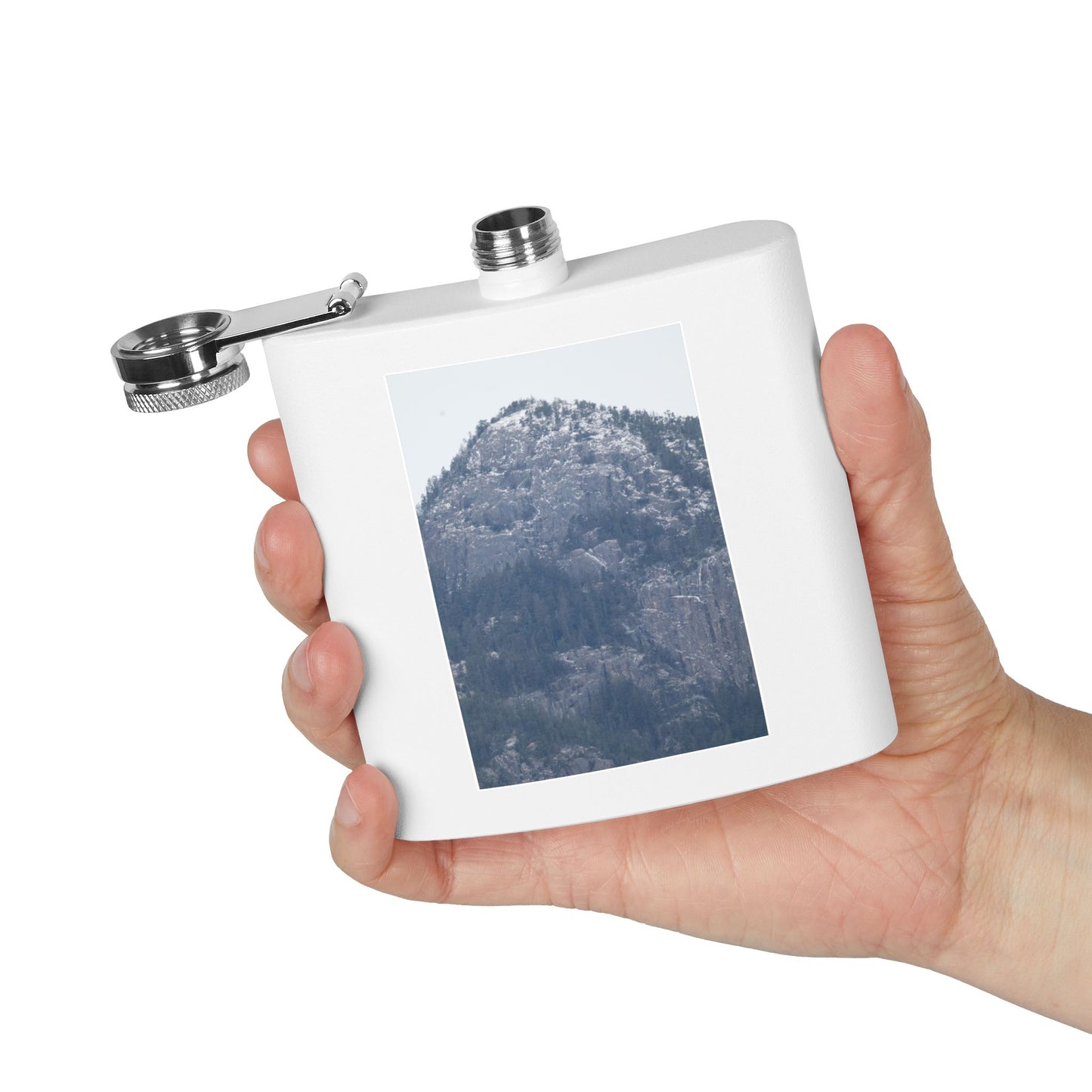 Mountain Mist Flask — 6oz Stainless Steel Hip Flask