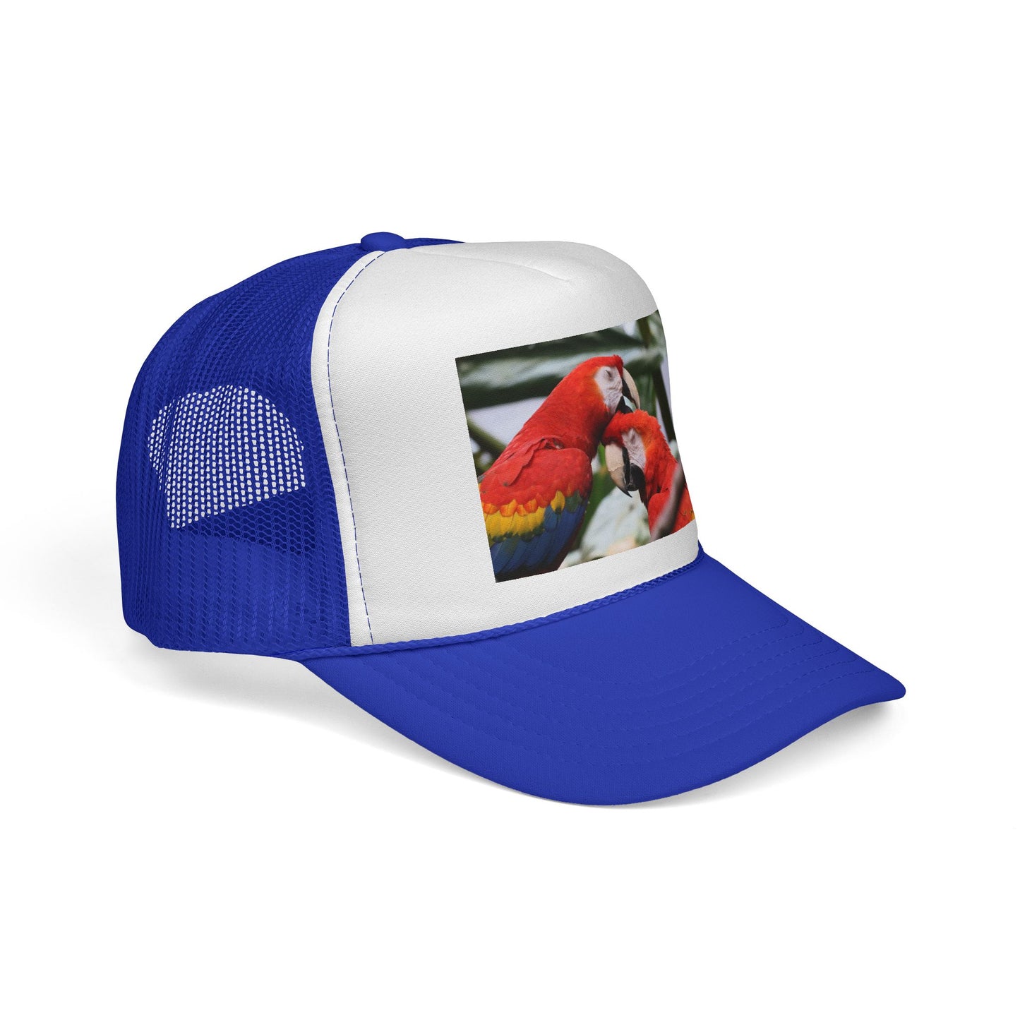 Parrot Love Trucker Cap — Tropical Scarlet Macaw Mesh Hat