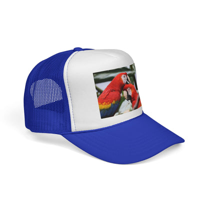 Parrot Love Trucker Cap — Tropical Scarlet Macaw Mesh Hat