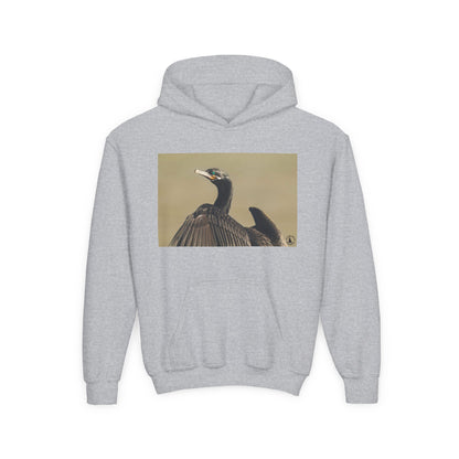 Cormorant Bird Photo Hoodie | Wildlife Photography Kids Sweatshirt