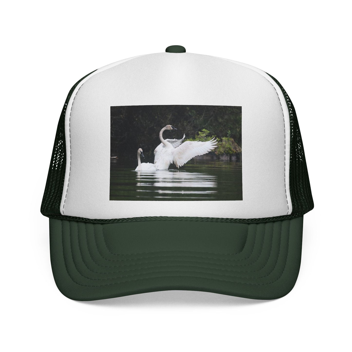 Swan Photo Trucker Cap — Wildlife Nature Hat