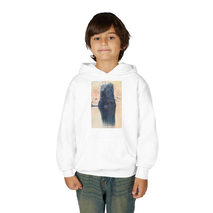 Youth Hoodie with Serene Lake Reflection Photo — Nature-Inspired Kids’ Pullover