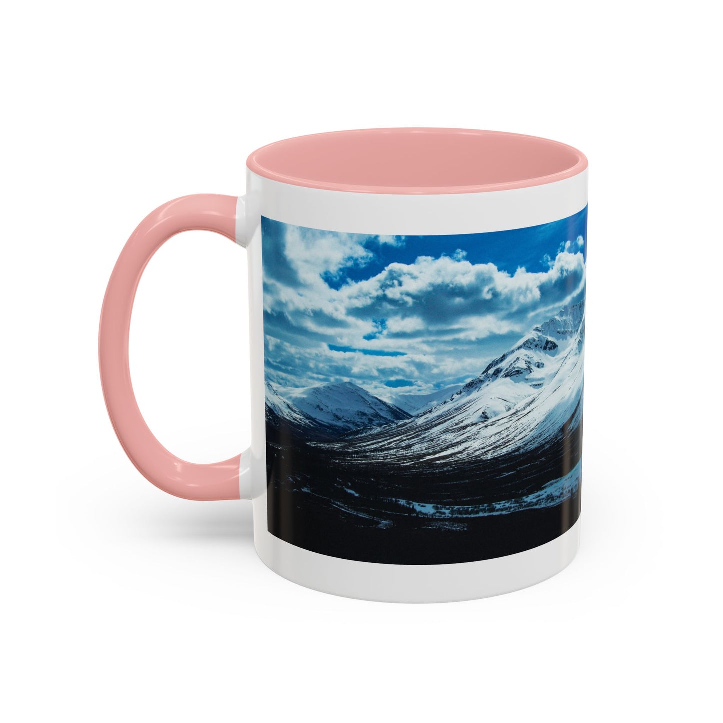 Mountain Landscape Accent Coffee Mug - Snowy Peaks Scenic 11/15oz