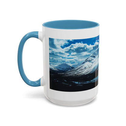 Mountain Landscape Accent Coffee Mug - Snowy Peaks Scenic 11/15oz