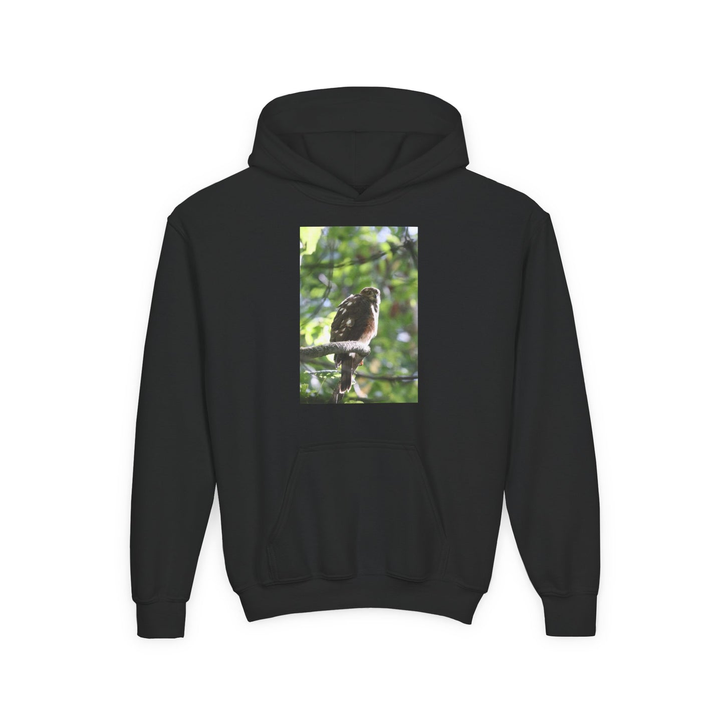 Youth Hoodie — Woodland Sparrow Photo Pullover