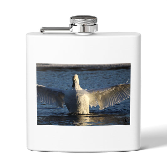 Swan Photo Stainless Steel Flask — 6oz Wildlife Gift