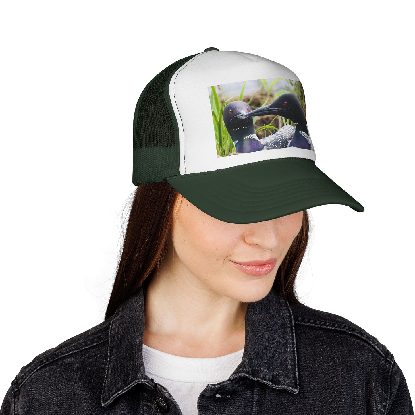 Loon Photo Trucker Cap — Wildlife Bird Hat for Nature Lovers