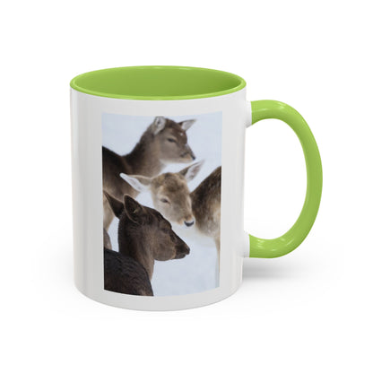 Deer Herd Accent Coffee Mug — Wildlife Photo Ceramic Mug (11/15oz)