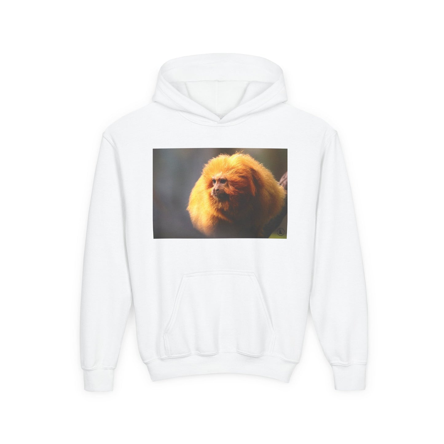Golden Lion Tamarin Youth Hoodie — Cute Monkey Photo Sweatshirt for Kids