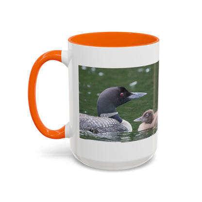 Loon Family Accent Coffee Mug – Wildlife Photo Tea Mug (11/15 oz)