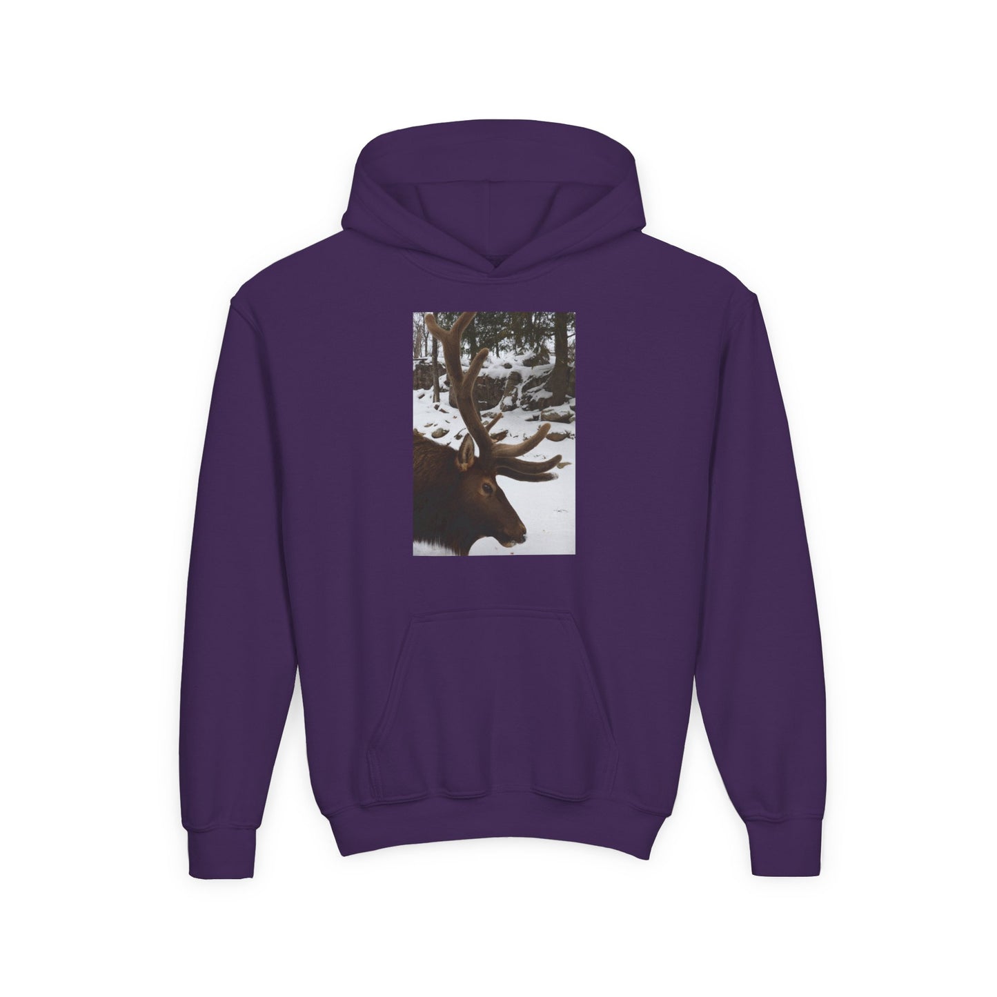 Moose Portrait Hoodie | Youth Hooded Sweatshirt