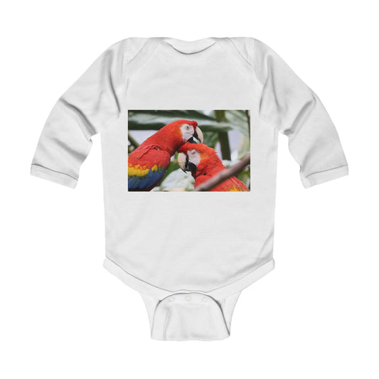 Infant Bodysuit — Colorful Scarlet Macaw Parrots Photo