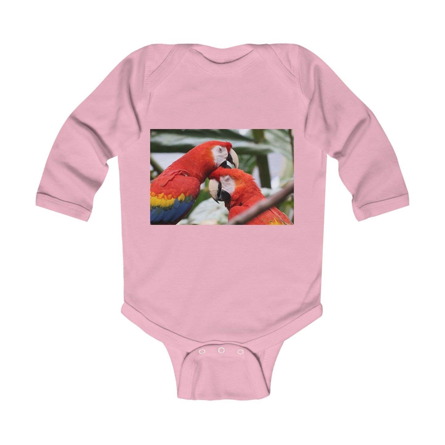 Infant Bodysuit — Colorful Scarlet Macaw Parrots Photo