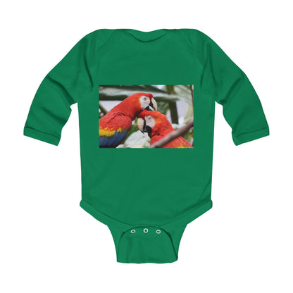 Infant Bodysuit — Colorful Scarlet Macaw Parrots Photo