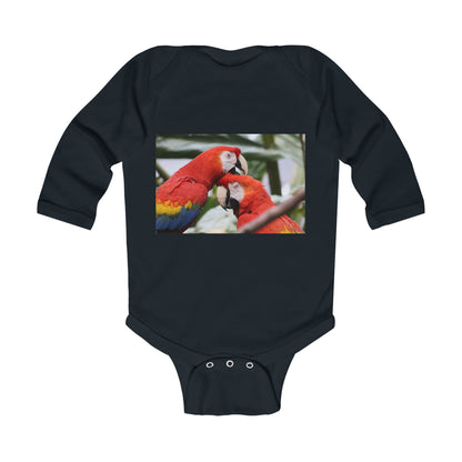 Infant Bodysuit — Colorful Scarlet Macaw Parrots Photo