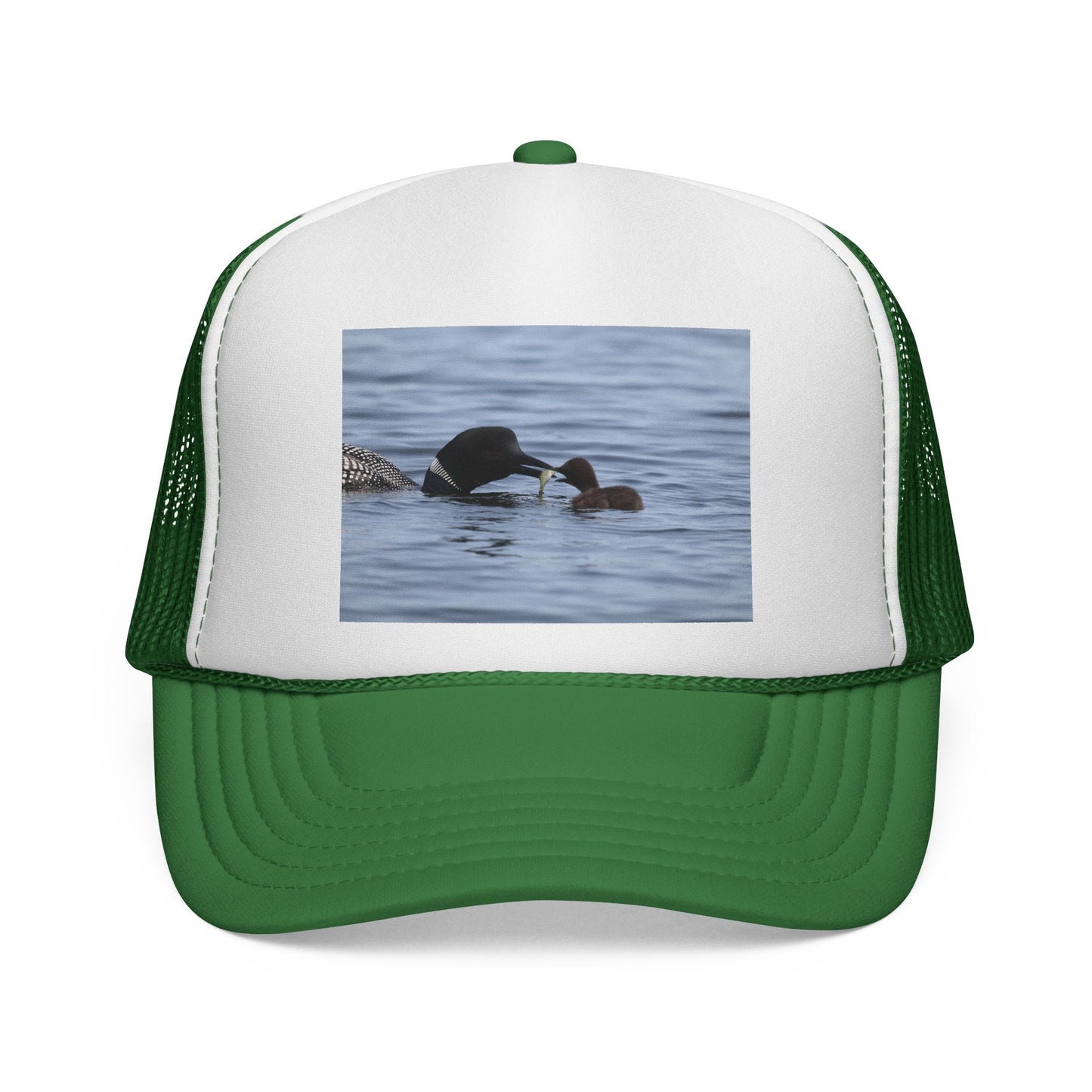 Loon Family Trucker Cap — Waterfowl Wildlife Photo Hat