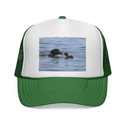 Loon Family Trucker Cap — Waterfowl Wildlife Photo Hat