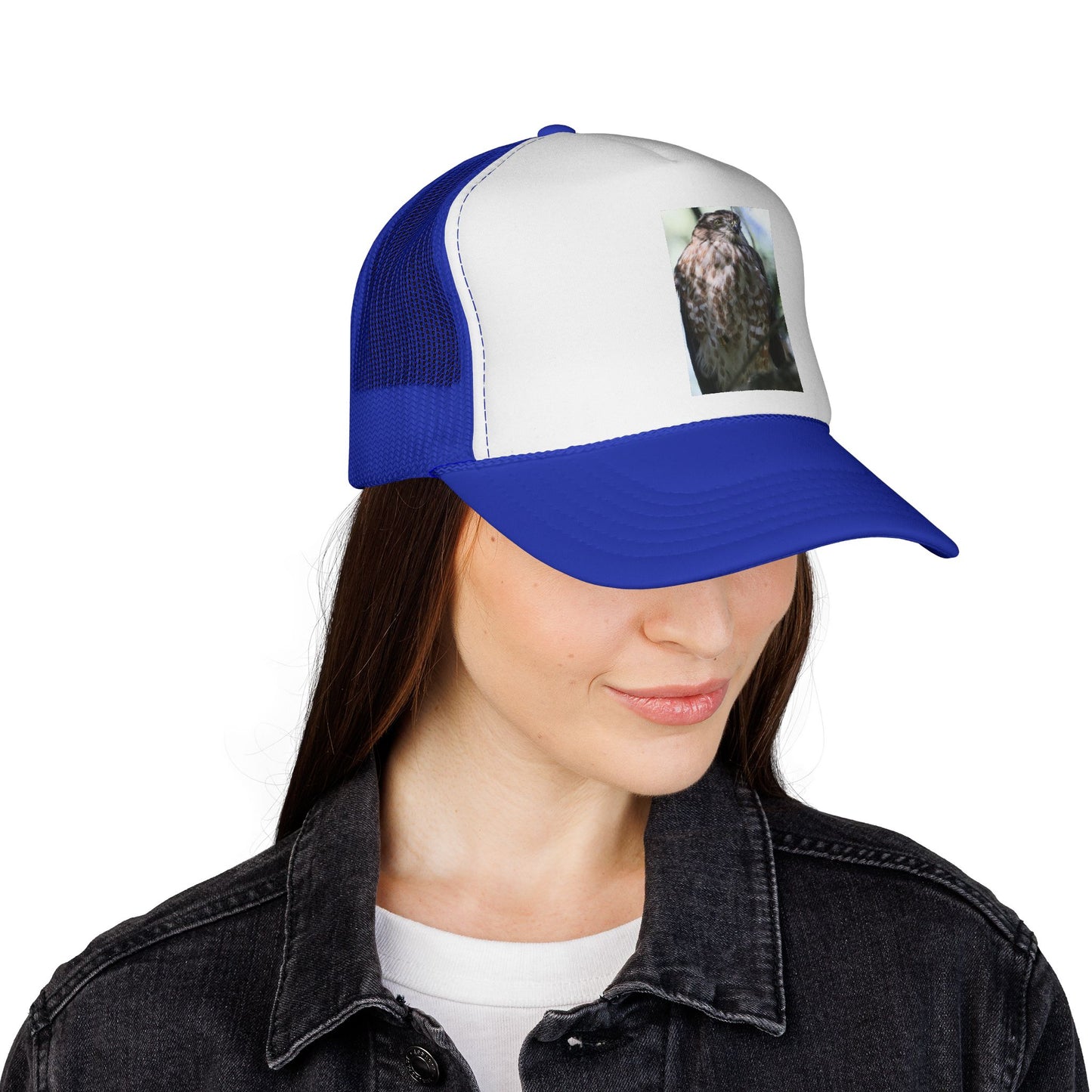 Trucker Hat with Owl Photo — Outdoor Nature Cap for Bird Lovers