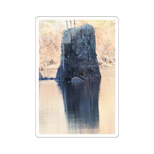 Reflective Rock Kiss-Cut Sticker — Tranquil Lake Photo Sticker