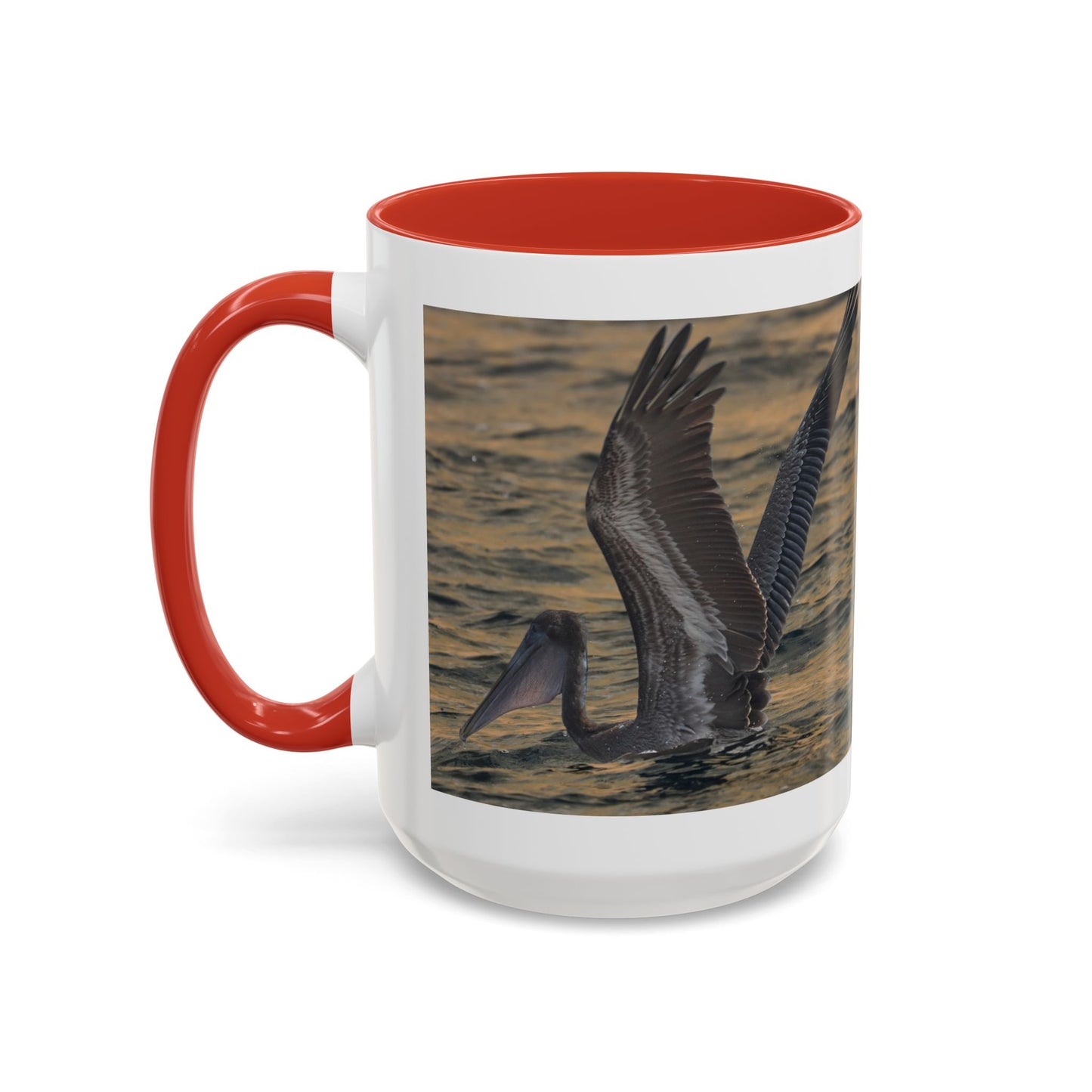 Pelican Sunrise Accent Coffee Mug — 11/15oz Ceramic Mug for Bird Lovers