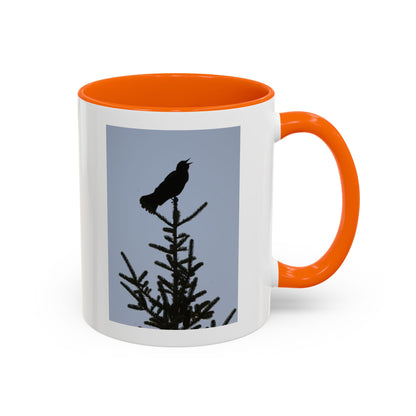 Songbird Silhouette Accent Coffee Mug — Black Interior 11/15oz