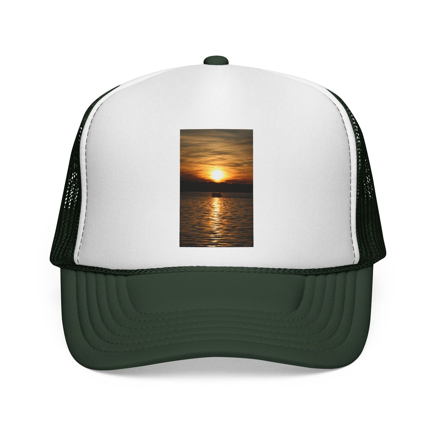 Sunset Over Water Trucker Cap — Ocean Beach Sunset Hat