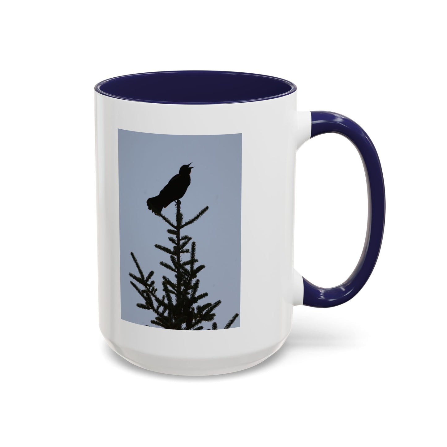 Songbird Silhouette Accent Coffee Mug — Black Interior 11/15oz