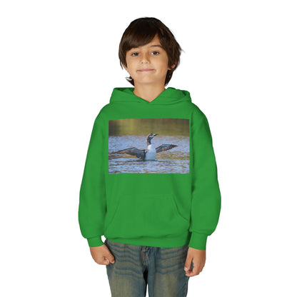 Youth Hoodie with Loon Photo – Nature Birdwatching Pullover