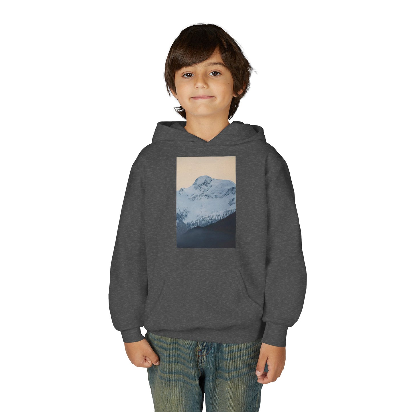 Mountain Mist Youth Hoodie – Snow Peak Graphic Pullover