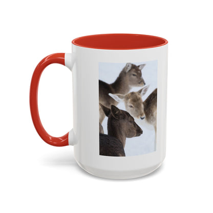 Deer Herd Accent Coffee Mug — Wildlife Photo Ceramic Mug (11/15oz)