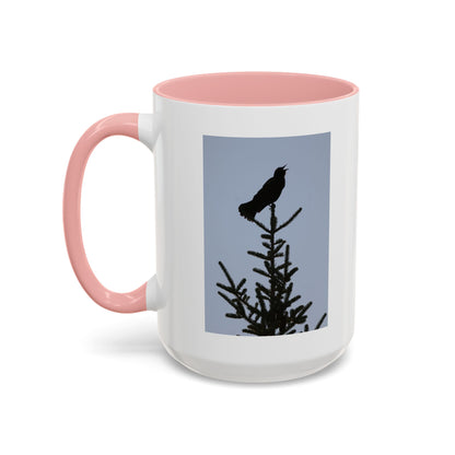 Songbird Silhouette Accent Coffee Mug — Black Interior 11/15oz