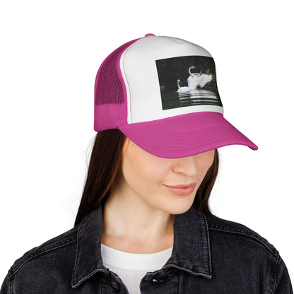 Swan Photo Trucker Cap — Wildlife Nature Hat